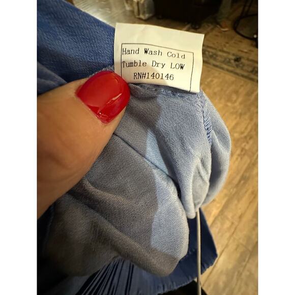 NWT TOV Blue Pull On Maxi Skirt Size 42 - Picture 9 of 9